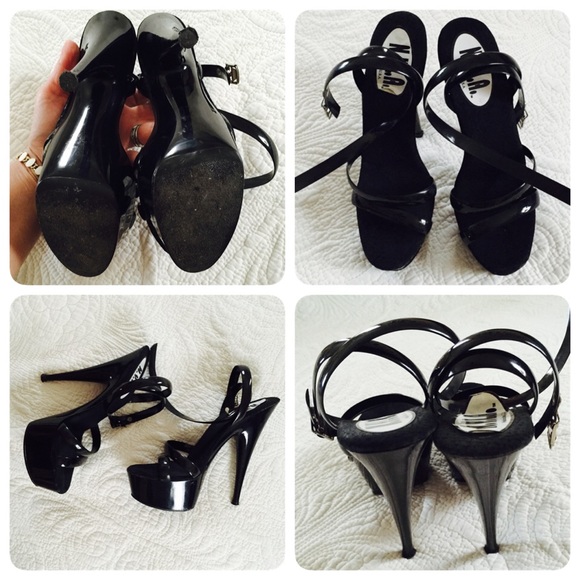 Vintage N.Y.L.A. Patent Stiletto Platforms Sz 6 - Picture 4 of 5